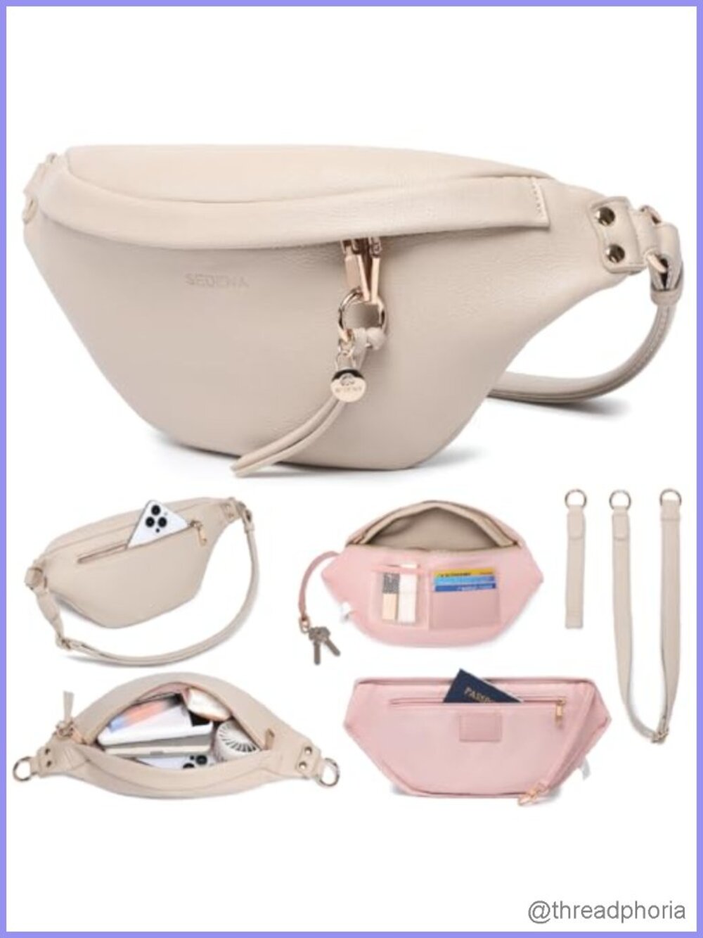 Anti-Theft Crossbody Bag Vegan PU Leather RFID Blocking Adjustable Strap